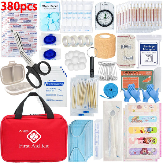 First Aid Kit 26-401 Piece Tactical Emergency Kit for Survival image 1