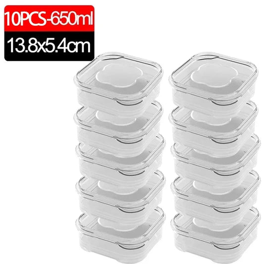 1/10PC Small Food Preservation Boxes – Transparent Kitchen Storage Solution image 13