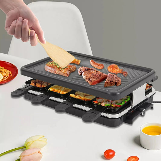 Portable 1300W Electric BBQ Grill with 2 Tiers and Baking Trays image 0