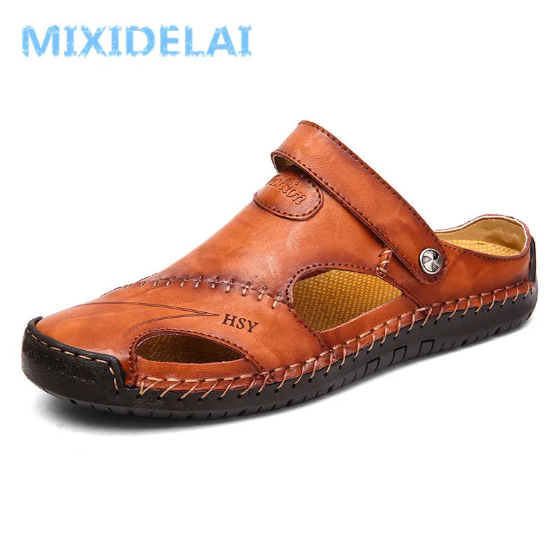 Summer Sandals for Men – Classic Roman Leather Sandals 2024 image 0