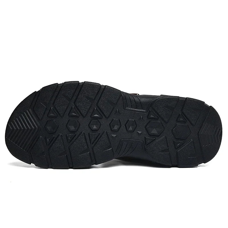Genuine Leather Men's Sandals – High-Quality Summer Footwear for Leisure &amp; Hiking image 4