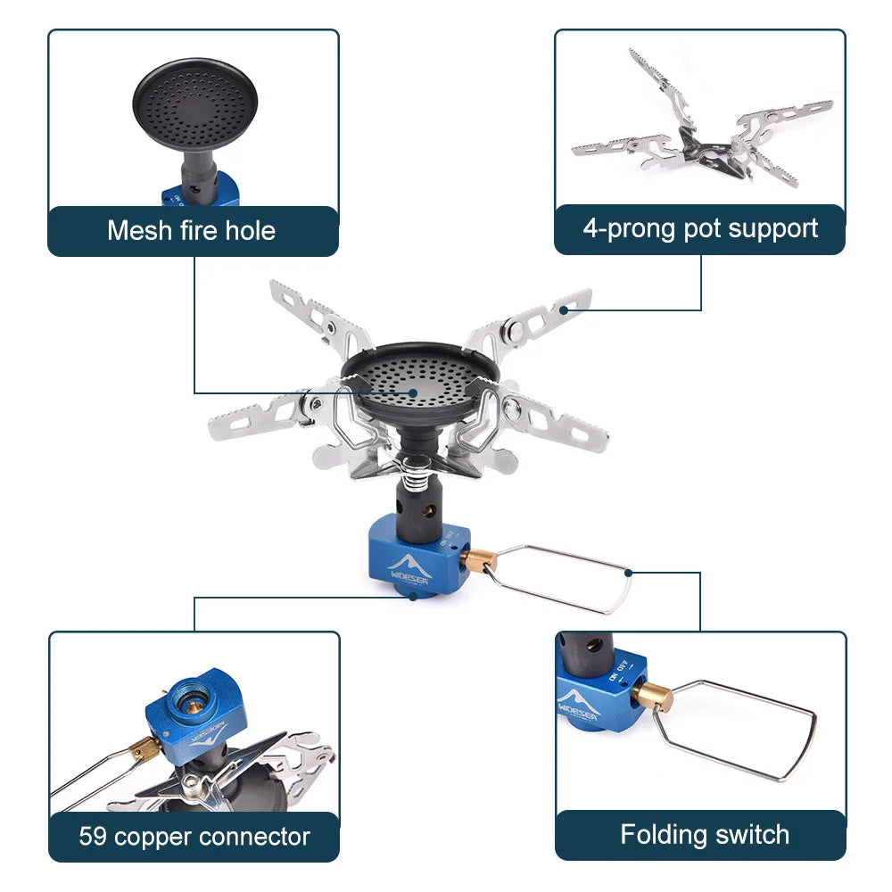 Outdoor Camping Gas Burner – Portable 3300W Stove for Adventurers image 4