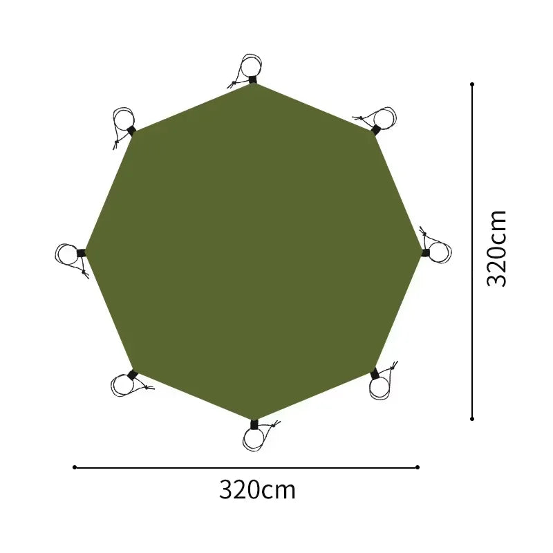 Large Waterproof Camping Mat – Perfect for Outdoor Adventures - octagonal 3.2x.3.2m image