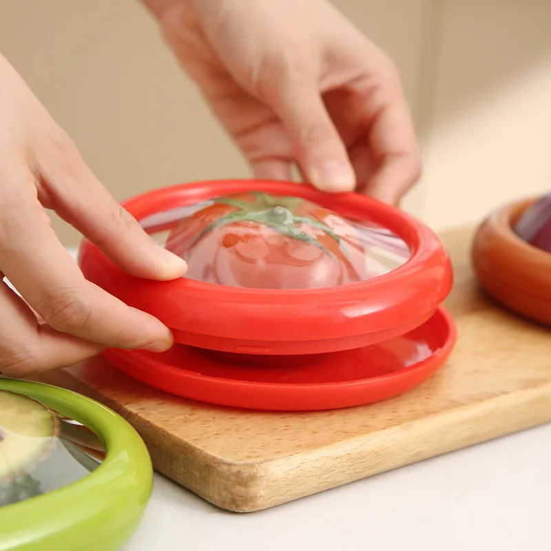 Silicone Fruit &amp; Vegetable Fresh-Keeping Box Set – Portable &amp; Stackable Containers image 1