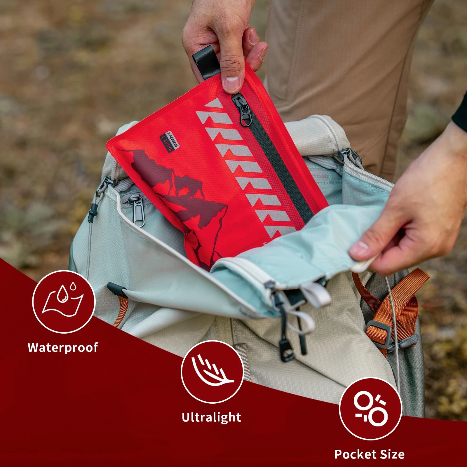 Rhino Rescue Small First Aid Kit – Essential Ultralight Waterproof Medical Kit image 3