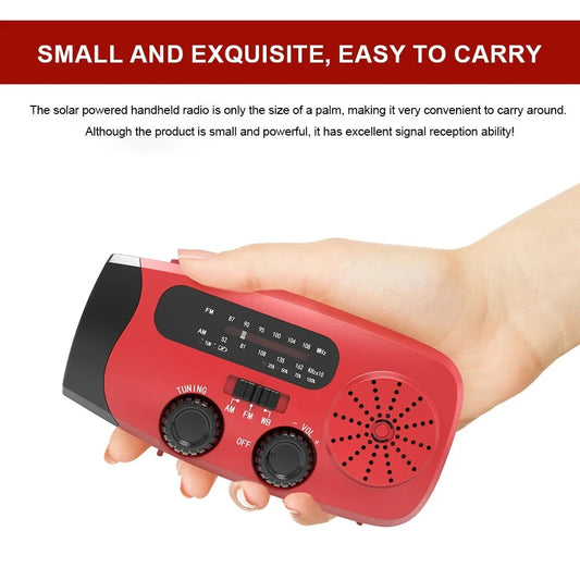 Stay Prepared with the Multifunctional Solar Hand Crank Emergency Radio image 1