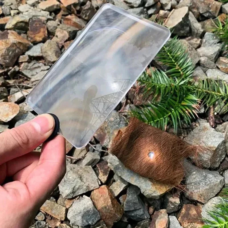Magnifying Glass Card Fire Starter – Essential Outdoor Survival Tool image 3