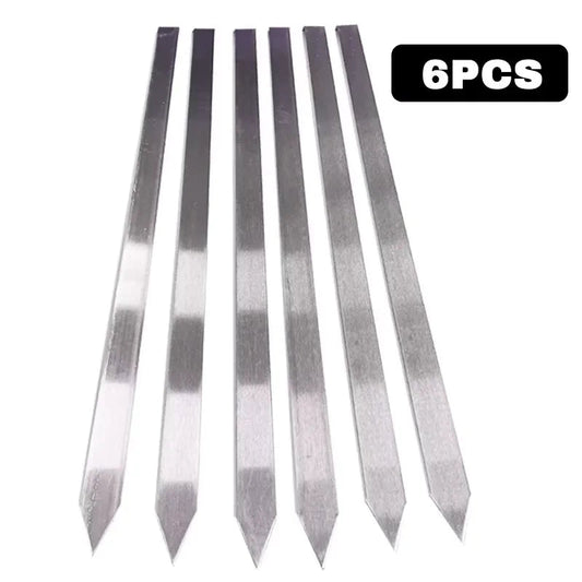 Premium 50cm Stainless Steel BBQ Skewers for Global Grilling Enthusiasts image 6