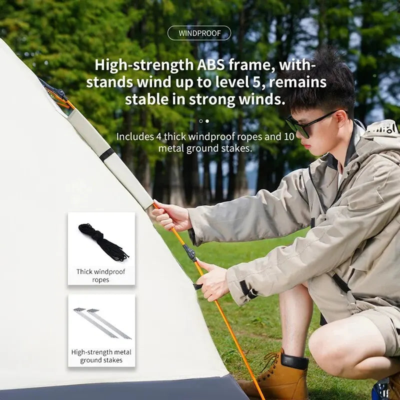 Outdoor Folding Tent – Quick Setup for 3-4 People, Perfect for Camping image 4
