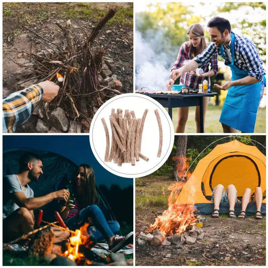 Outdoor Survival Wick Hemp Cord – Essential Camping Fire Starters image 1