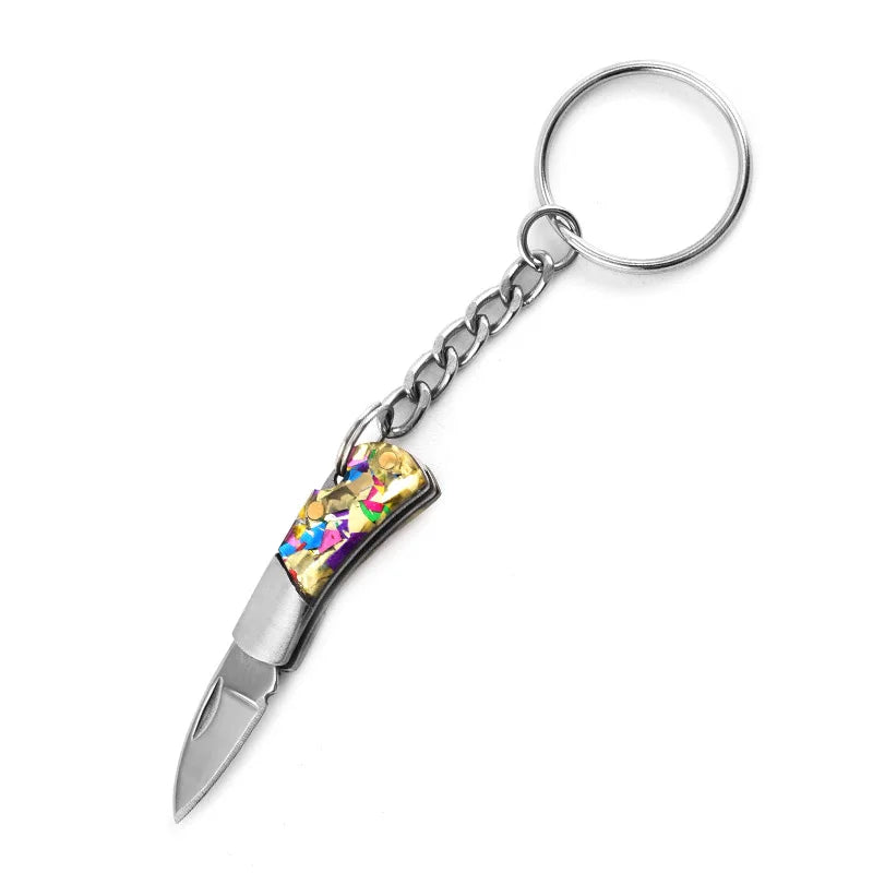 Stainless Steel Mini Mountain Axe – Compact Outdoor Camping Knife - Shiny gold image