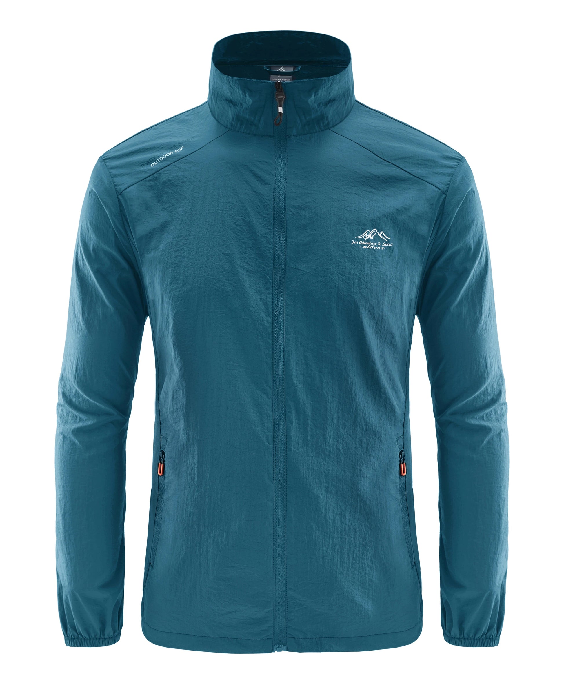 Summer Men's Ultralight Windbreaker – Sun Protection &amp; Water Resistant - Denim Blue, XXL image