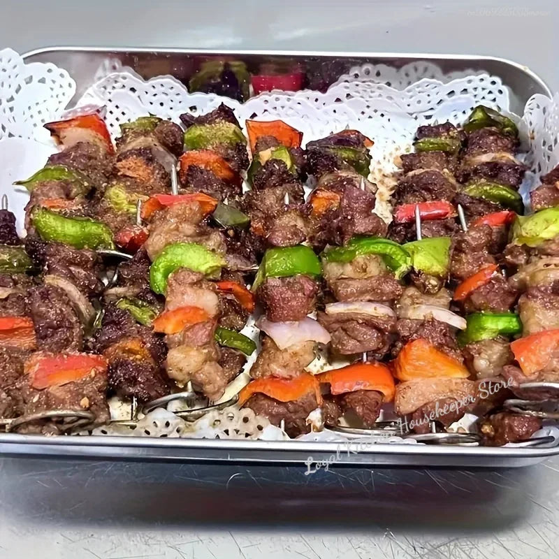 Premium 304 Stainless Steel BBQ Skewers – Perfect for Air Fryers &amp; Ovens image 2