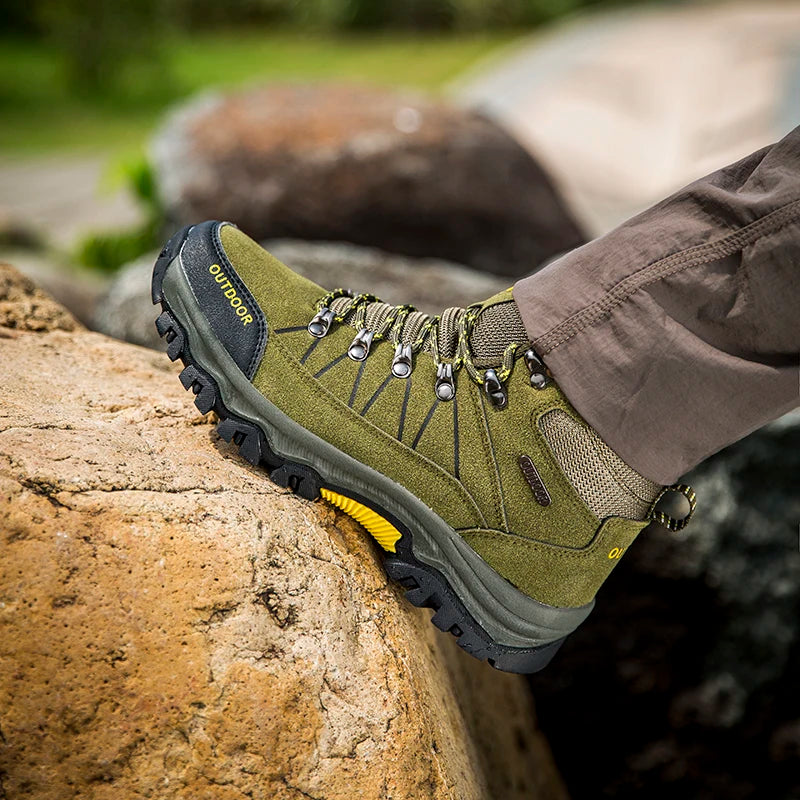 Best Seller Men's High-top Outdoor Climbing Shoes – Waterproof &amp; Anti-Slip image 4