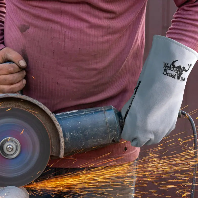 Extended Welding Gloves – Fireproof, Heat-Insulating, and Scald-Resistant image 2