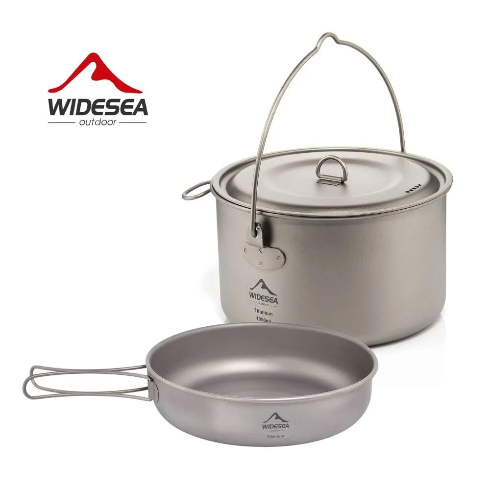 Widesea Camping Tableware Titanium Cookware Set – Ultimate Outdoor Cooking Companion image 0