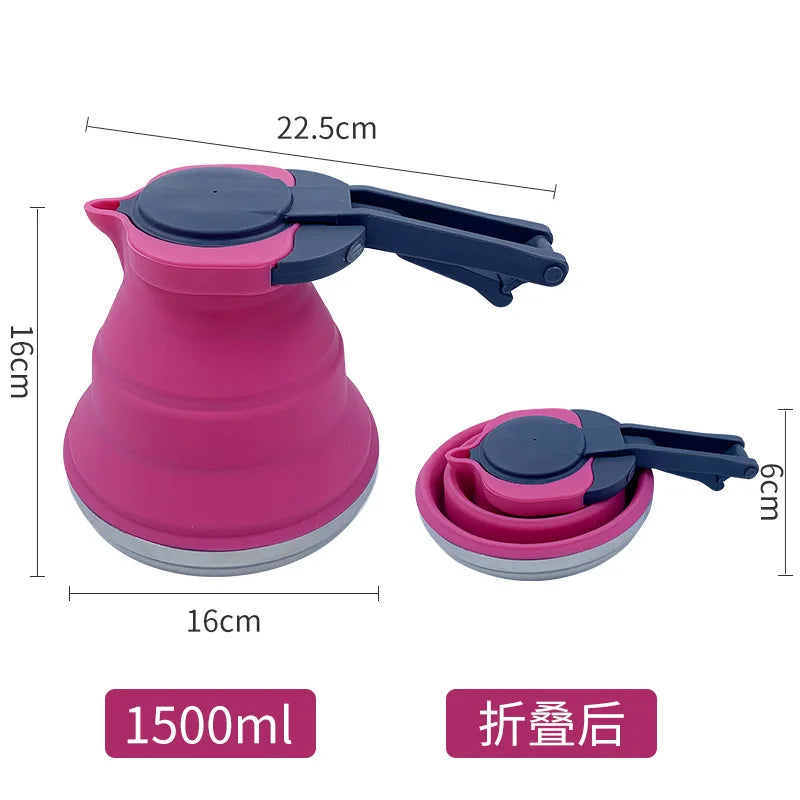 Easy Carry Silicone Folding Kettle with Steel Bottom – 1.5L Capacity image 8