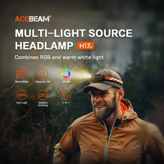 ACEBEAM H17 2.0 Headlamp – High-Performance Lighting for Every Adventure image 1