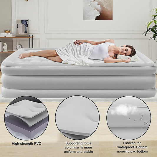 2 Person Automatic Inflatable Mattress – Perfect for Home, Camping &amp; More image 1