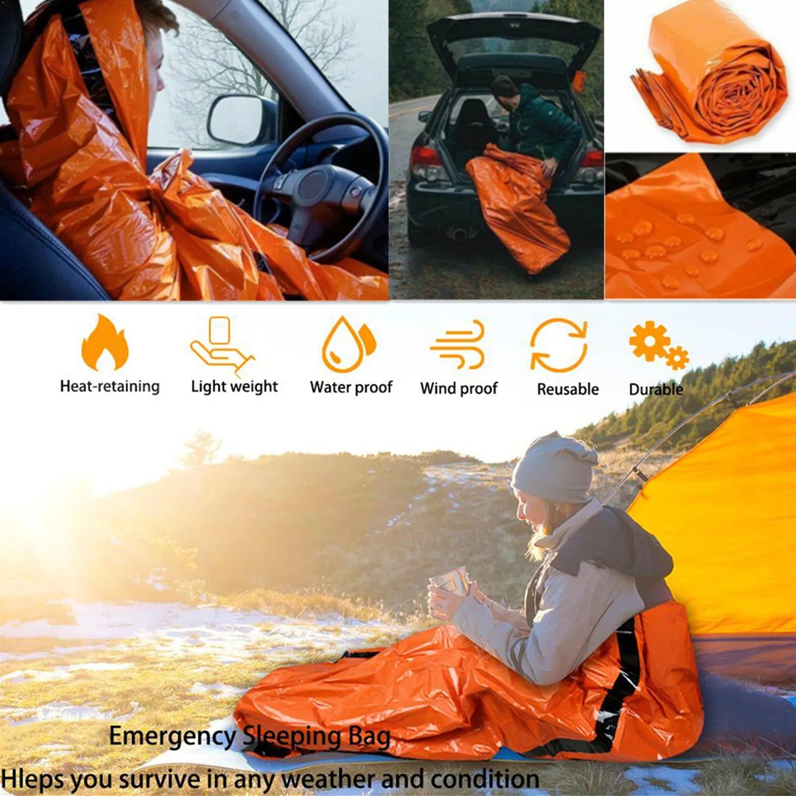 Emergency Sleeping Bag – Compact and Reliable Survival Gear image 2
