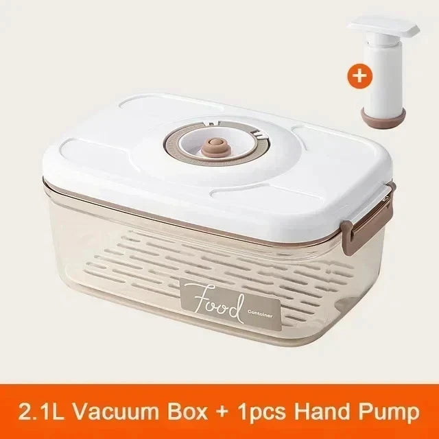 Food Vacuum Storage Box – Preserve Freshness with Large Capacity Containers - 2.1L with Hand Pump image