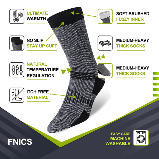 Merino Wool Crew Socks – Ultimate Warmth for Winter Activities image 1
