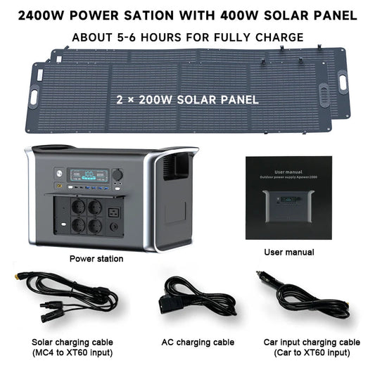 Portable Power Station – 1000W/2000W Solar Generator for Camping image 9