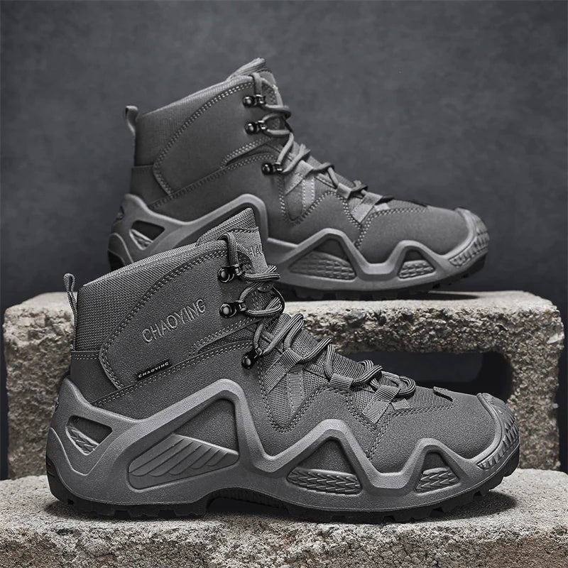 Men Tactical Boots – Straps for Combat, Hiking, and Motorcycle Use image