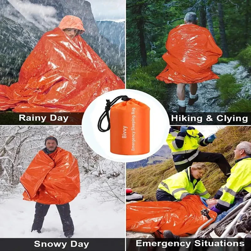 Waterproof Lightweight Thermal Emergency Sleeping Bag Bivy Sack image 4