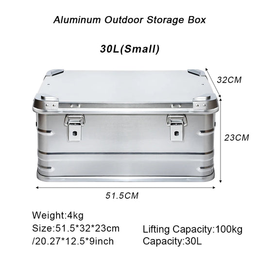 30-80L Aluminum Alloy Large Capacity Storage Box for Outdoor Adventures image 6
