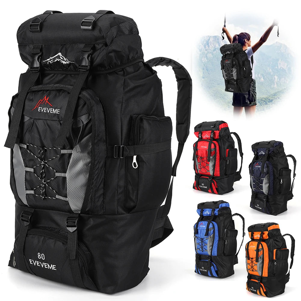 80L Waterproof Hiking Backpack – Perfect for Camping &amp; Trekking Adventures image 0