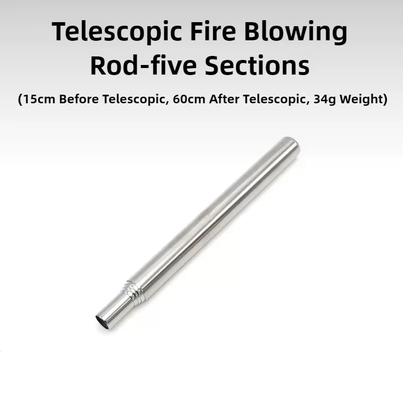 Outdoor Cooking Blow Fire Tube – Essential Survival and Camping Tool - 5 Knots  1pcs image