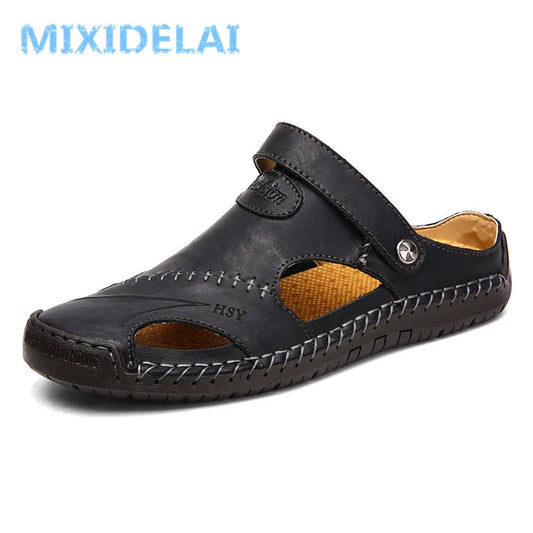 Summer Sandals for Men – Classic Roman Leather Sandals 2024 image 1