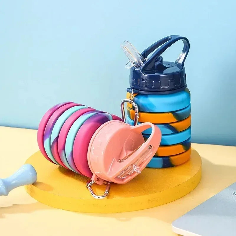 Food Grade Silicone Foldable Water Bottle – Perfect for Sports and Travel image 5