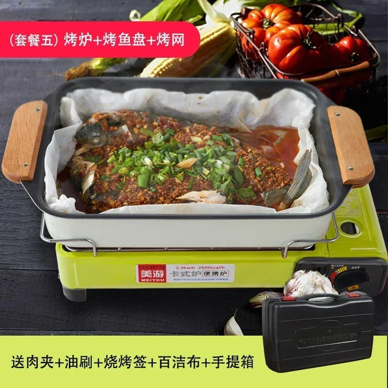 Portable Barbecue Stove – Smokeless Grill &amp; Dual-Purpose Gas Oven - A5 image