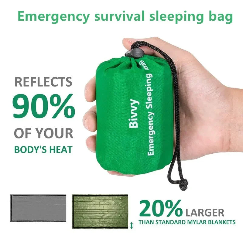 Waterproof Lightweight Thermal Emergency Sleeping Bag Bivy Sack image 0