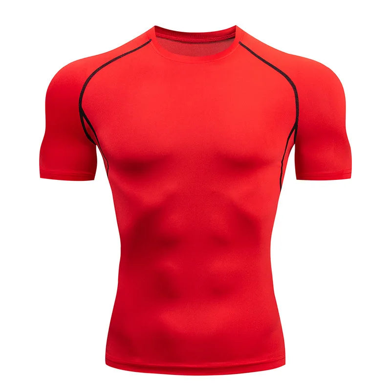 Men's Quick-Dry Sport T-Shirt – Ideal for Gym &amp; Running - Red, M image
