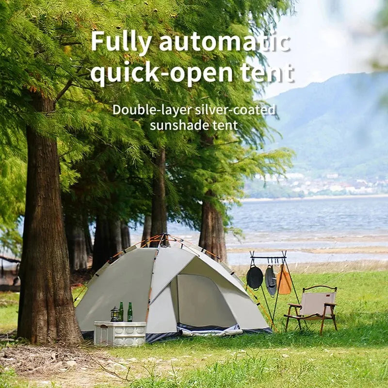 Outdoor Folding Tent – Quick Setup for 3-4 People, Perfect for Camping image 0