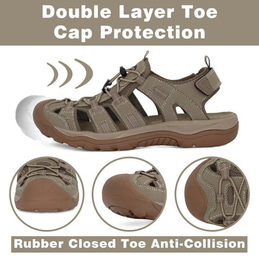 GRITION Men’s Outdoor Sandals – Perfect for Hiking and Summer Adventures image 1
