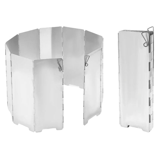 10 Plates Aluminum Wind Screen – Foldable Outdoor Stove Shield image 1