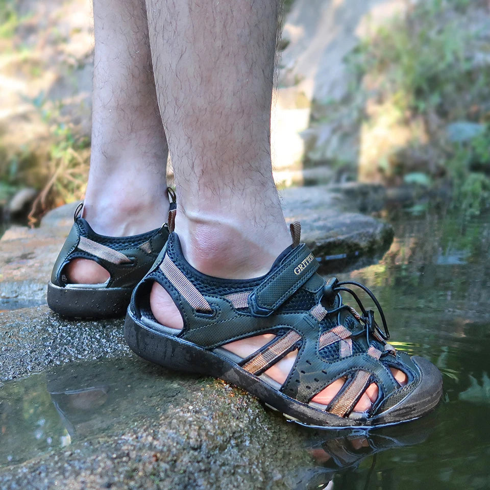 GRITION Men's Fashion Sandals – 2021 Beach Trekking Shoes image 4