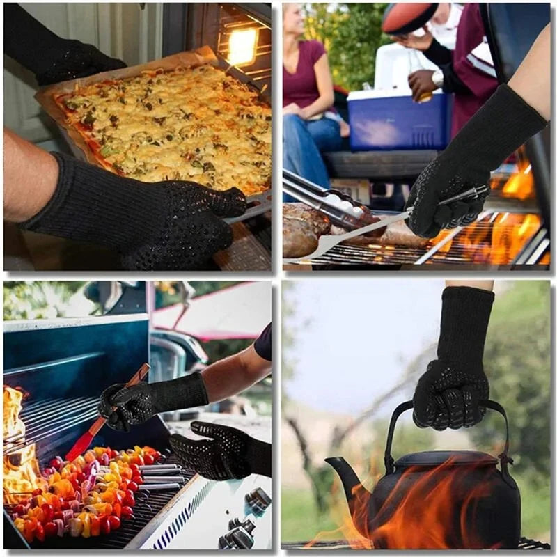 1472°F Heat Resistant Oven Mitts – Silicone BBQ &amp; Grilling Gloves image 4