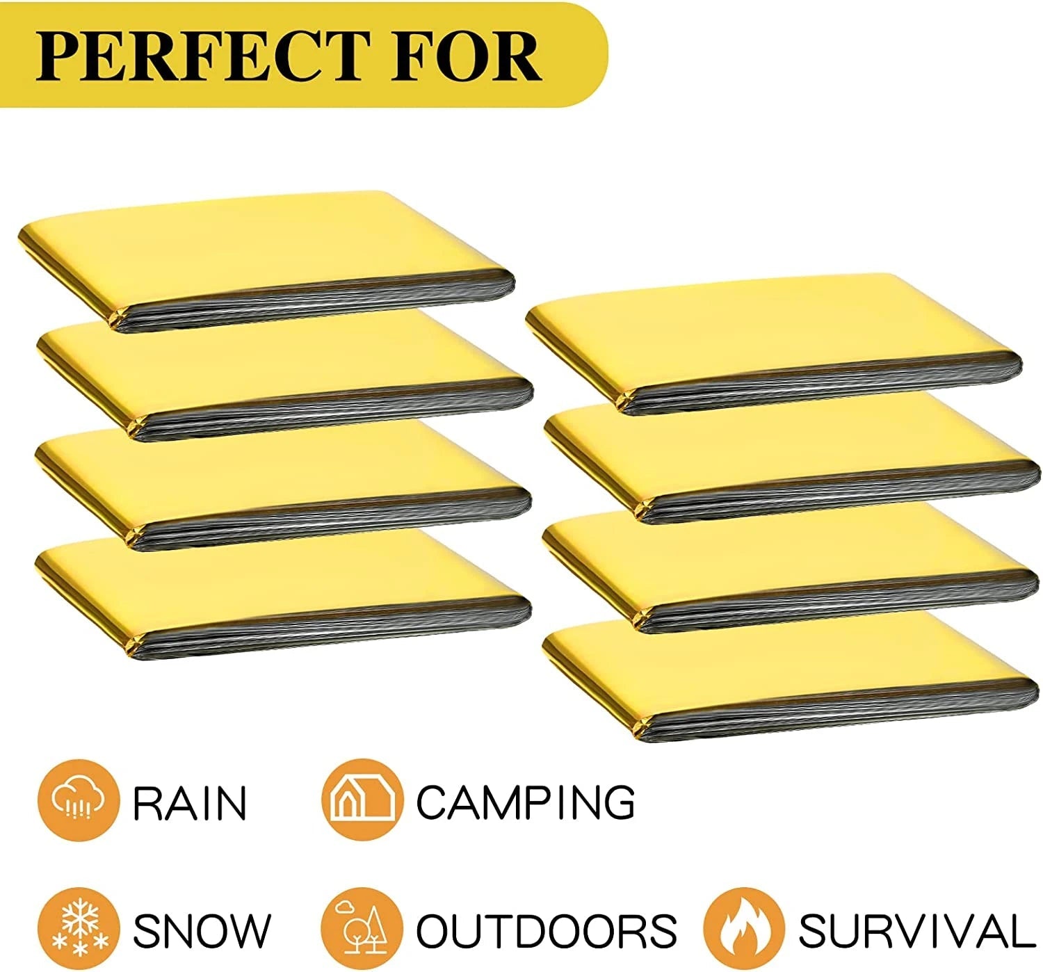 5-30Pc Outdoor Emergency Survival Blanket – Thermal &amp; Waterproof image 3