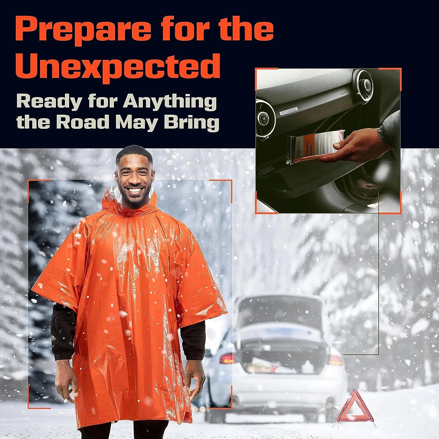 Emergency Rain Poncho Thermal Blanket – Ultimate Outdoor Survival Gear image 2