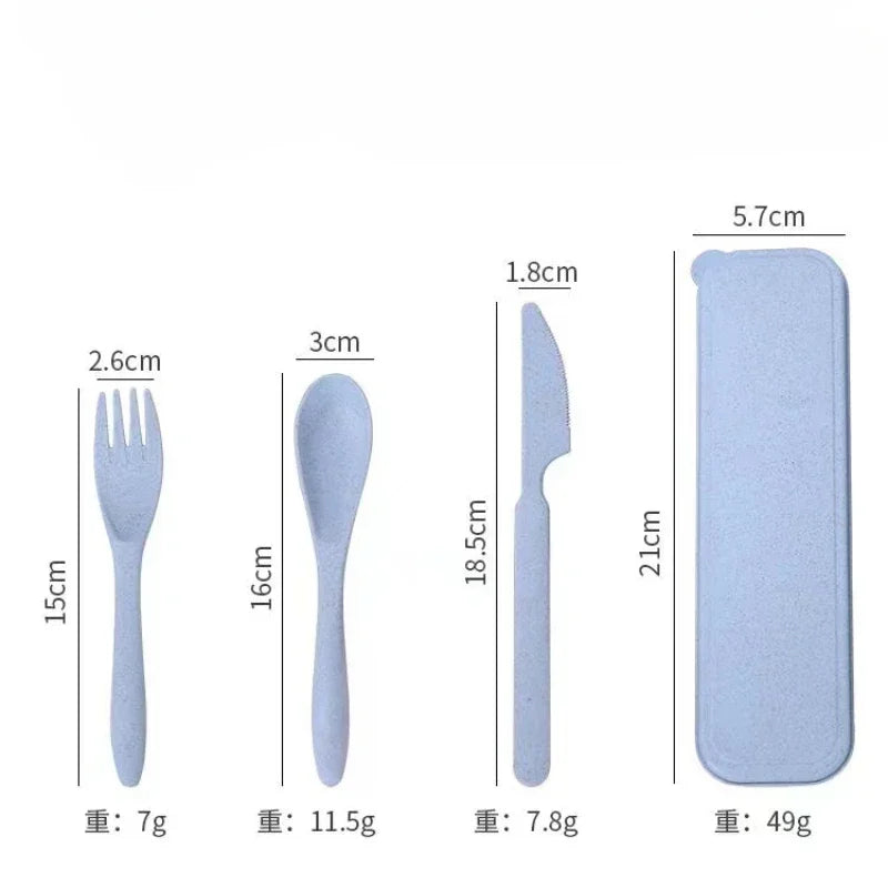 Colorful Wheat Straw Cutlery Set – Eco-Friendly Tableware for Every Occasion image 4