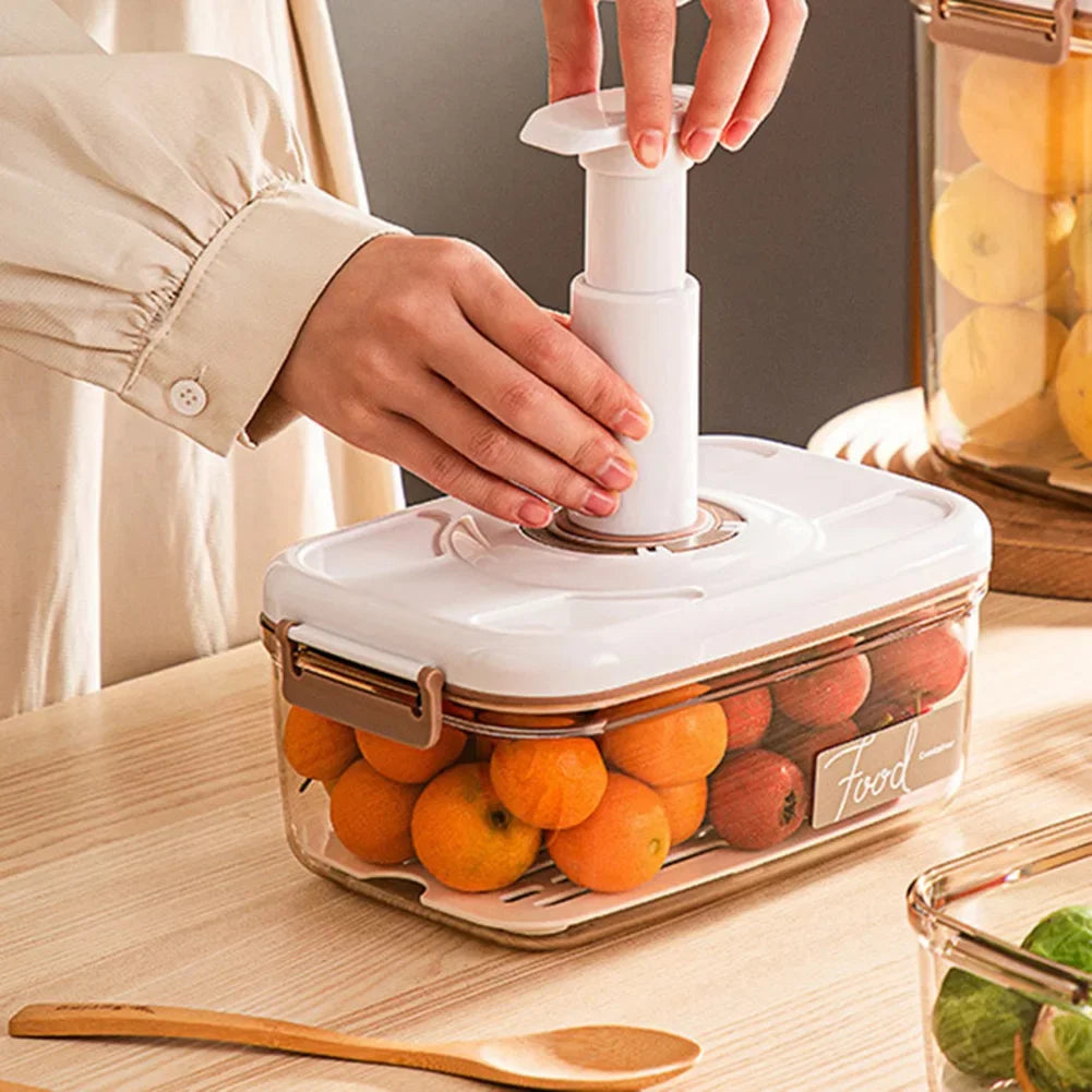 Vacuum Food Storage Box with Time Compass &amp; Air Pump – Large Capacity Organizer image 2