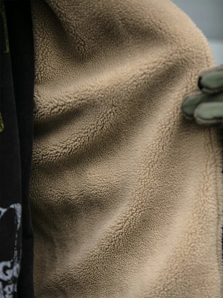 Japanese Vintage Polar Fleece Jacket – High-Quality Winter Streetwear image 3