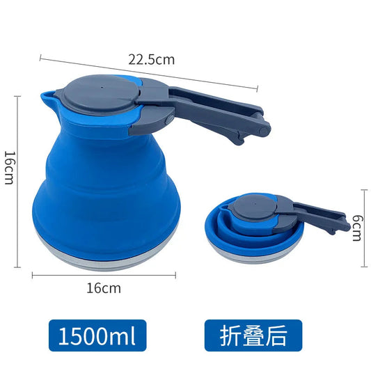 Easy Carry Silicone Folding Kettle with Steel Bottom – 1.5L Capacity image 6
