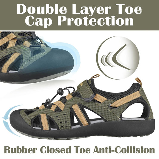 GRITION Men's Fashion Sandals – 2021 Beach Trekking Shoes image 1