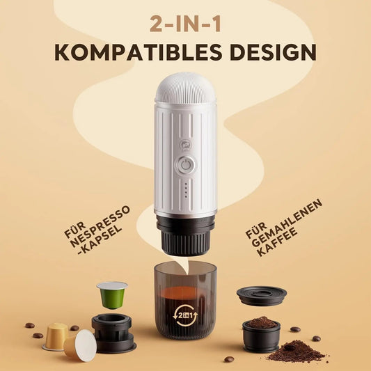 IKAPE Espresso Portable Coffee Machine – 2-in-1 Capsule Espresso Maker image 1